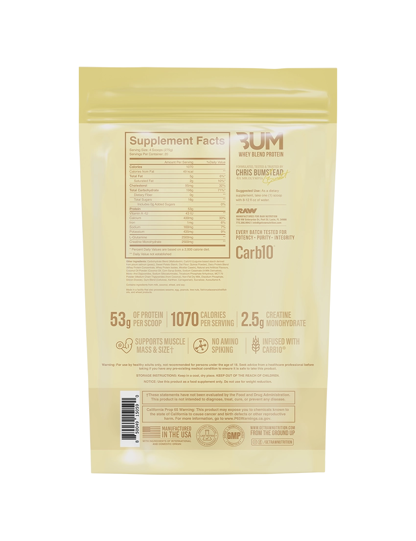 RAW Nutrition CBUM Mass Gainer