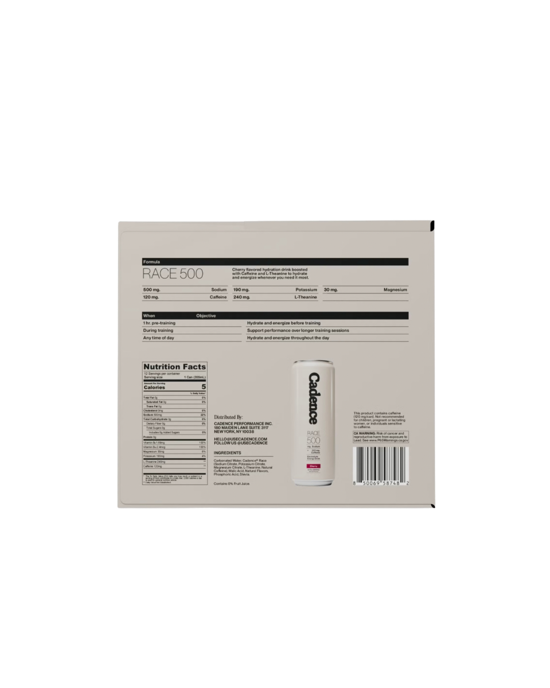 Cadence RACE Energy Hydration Drink 12 pack